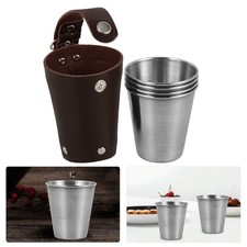  5 Pcs Tasse À Café Tasses Cafe De Camping En Acier Inoxydable Gobelet