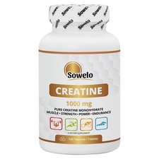 Creatine Monohydrate 1000mg Tablets   Strength, Energy, Recovery   Sowelo
