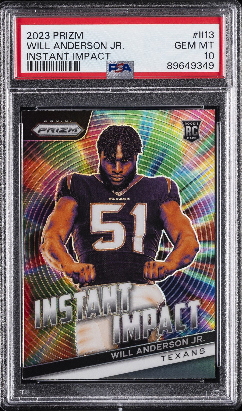 Will Anderson Panini Prizm Instant Impact #II13 Base