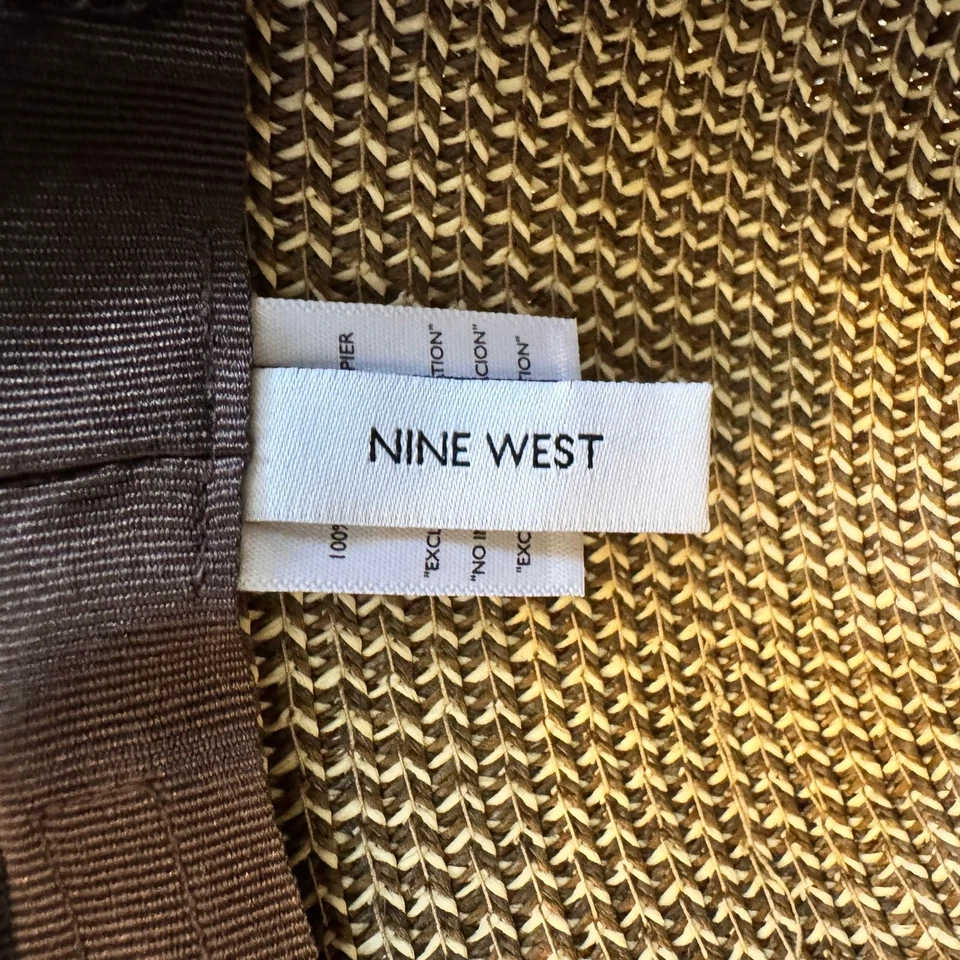 Nine West Straw Bucket Hat With Bow Women’s New Without Tag Brown Tan Preppy - Image 3 of 4