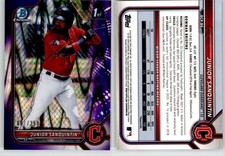 Junior Sanquintin 2022 Bowman Chrome Purple RayWave /250 Guardians 1st
