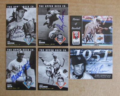 1994 UPPER DECK ALL-TIME HEROES SIGNED AUTOGRAPH CARD SINGLES COMPLETE YOUR SET