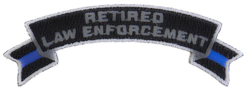 Retired Law Enforcement Rocker Patch- 4x1.4 inch - P5489 - Picture 1 of 5