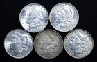 5 Pre-1921 Morgan Silver Dollars 1884-O 1885 1887 1890 1896 Lot