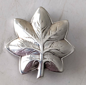 WW1 Tiffany & Co. LIEUTENANT COLONEL Sterling Oak Leaf Insignia