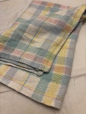 Vintage Beacon Pastel Stripe Waffle Knit Baby Blanket WPL1675 100 Cotton USA