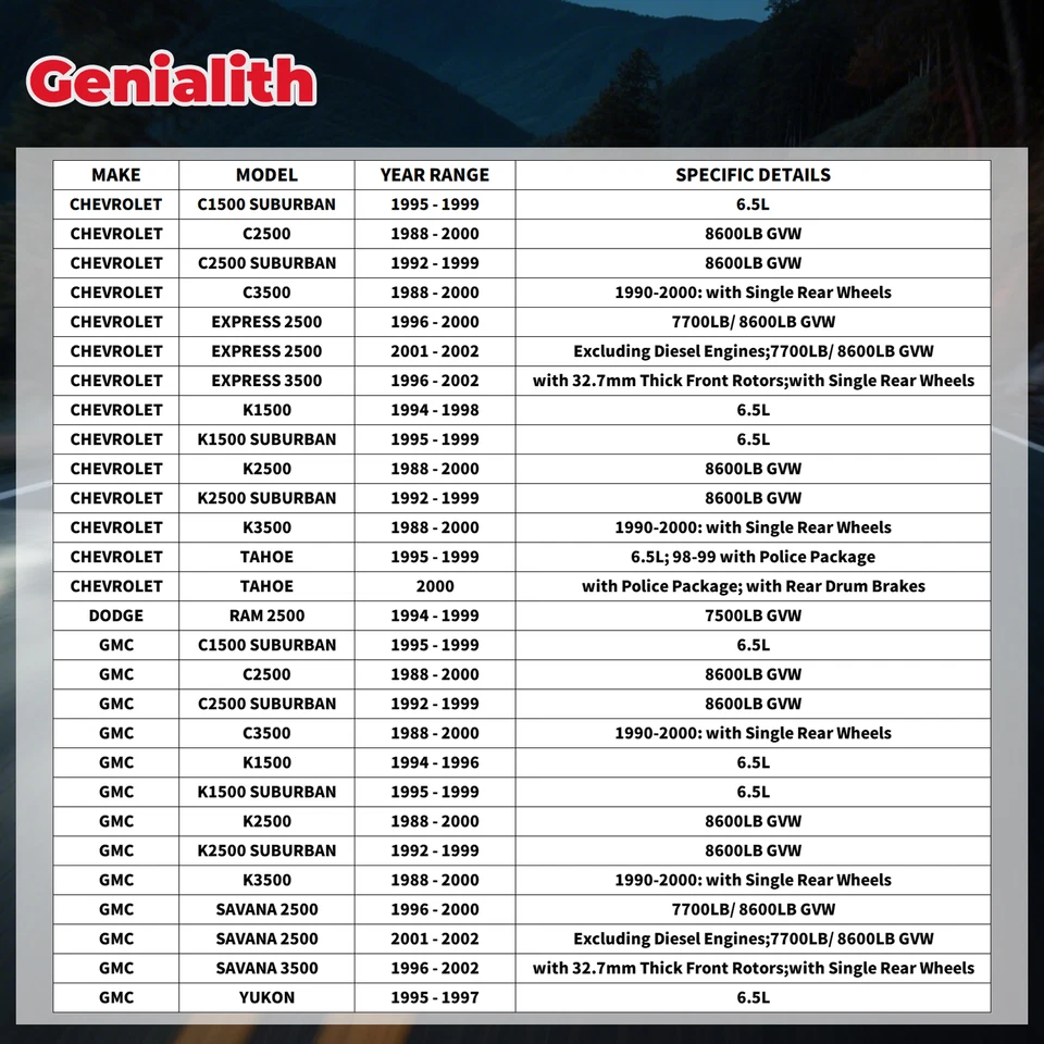 2X Front Disc Passenger Diver Brake Calipers For Chevrolet K3500 C2500 1988-2002 Foto 2 de 4