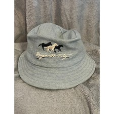 Reagan Country Denim Bucket Hat Horses Embroidered Made in USA L/XL