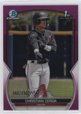 2023 Bowman Chrome Prospects Fuchsia Refractor /199 Christian Cerda #BCP-56 0i87