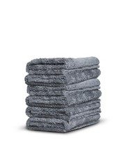 Adam's Borderless Grey Microfiber Towel 6pk - Premium Ultra Pack of 6,