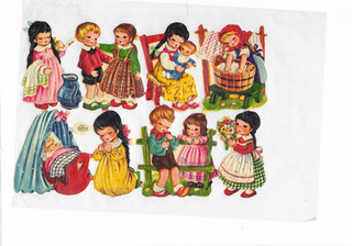 Oblaten Glanzbild Scrap Krügerbogen 98/102