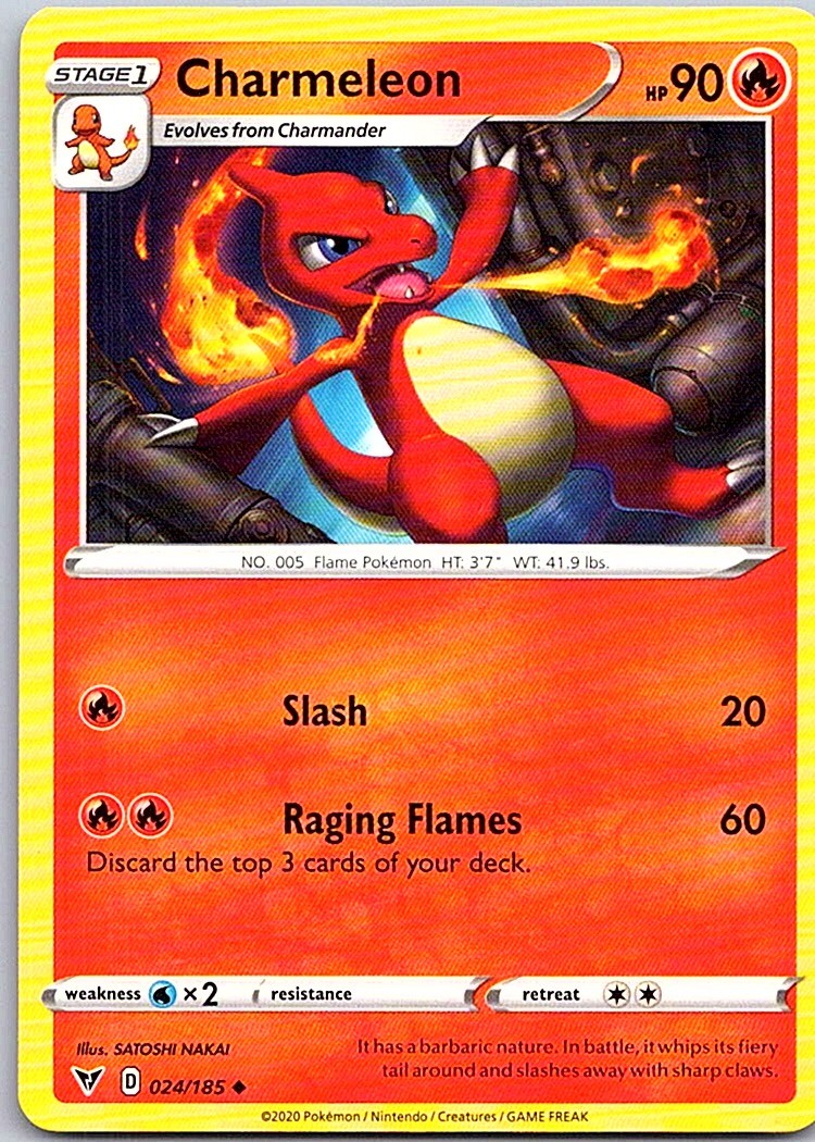 Charmeleon Uncommon SWSH04: Vivid Voltage 024/185 NM