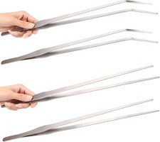 Long Aquarium Tweezers 15 inch - Stainl Steel Crafts Tweezer Curved 