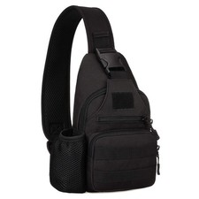 BAIGIO Sling Bag Small Tactical Crossbody Chest Pack for Men One Size, Black