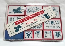 Inkadinkado Country Christmas Stamp Set Rubber Stamps Holiday Designs Crafting
