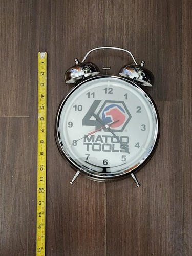 Matco Tools 40 Aniversario Neón 2 Campanas Reloj Despertador Retro con Caja Probado LEER - Imagen 8 de 10