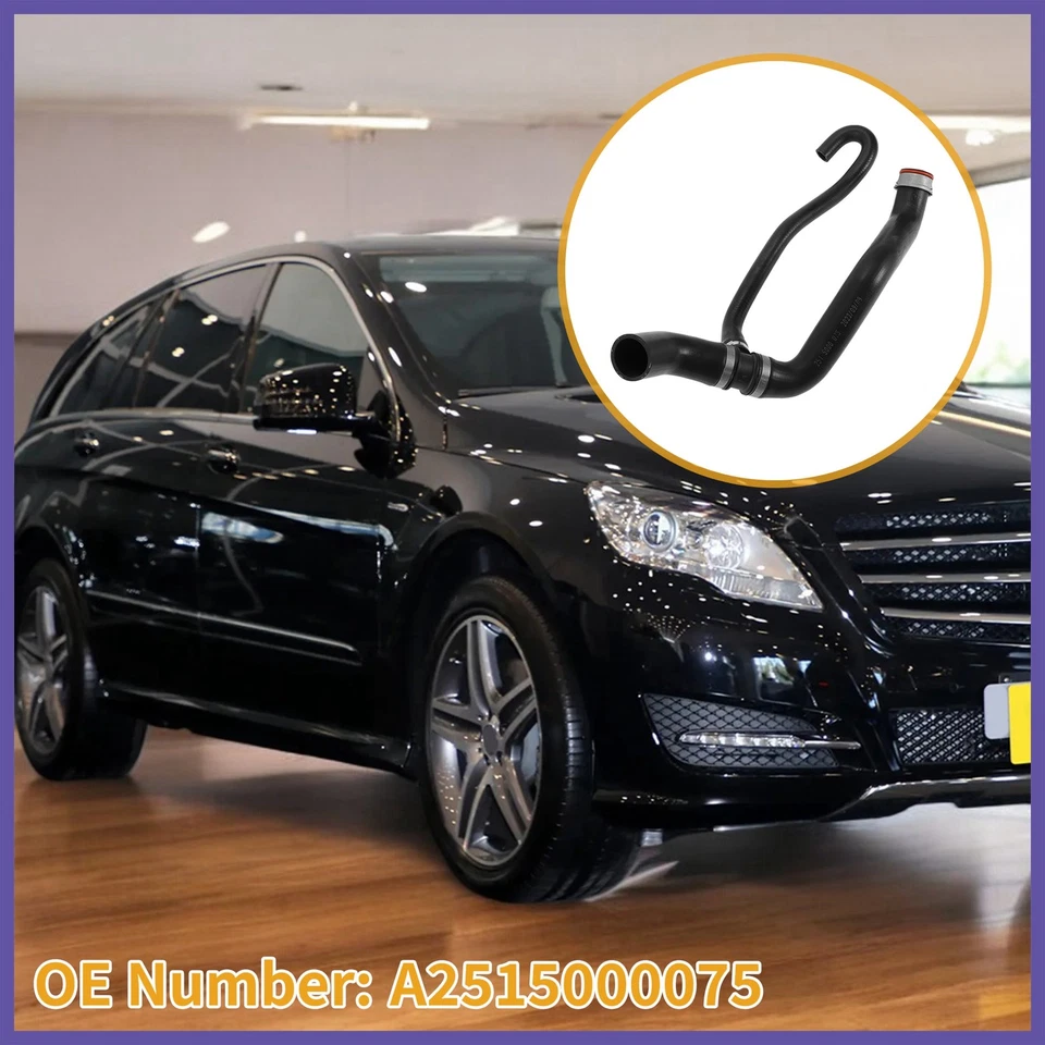 Radiator Hose for Mercedes-Benz R350 3.5L 2006-2011 A2515000075 Rubber Black - Image 3 of 4
