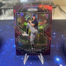 2022 Panini Prizm Burgundy Cracked Ice Prizm 19/25 Tyler Glasnow #78 SP