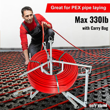 Water Underfloor Heating Pipe Decoiler Adjust Unwinder for PEX w/Bag Max.150kg