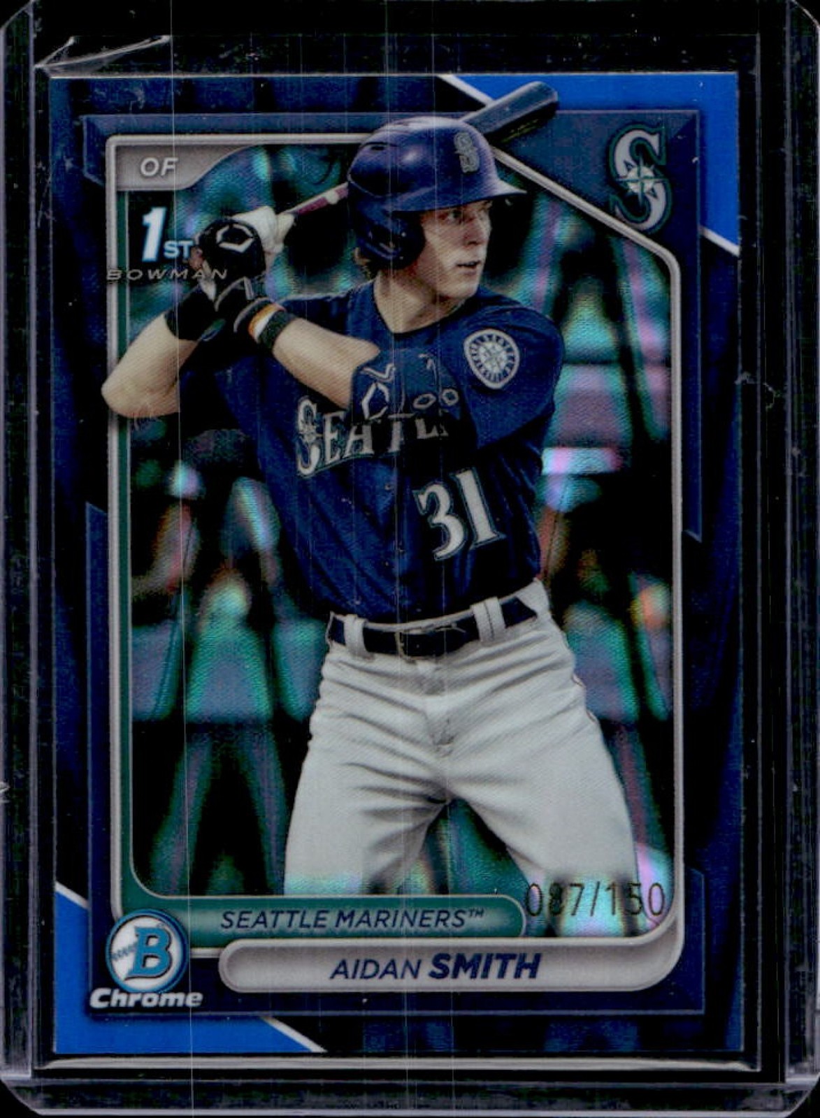 2024 Bowman Aidan Smith Chrome Blue RayWave Refractor 1st #87/150