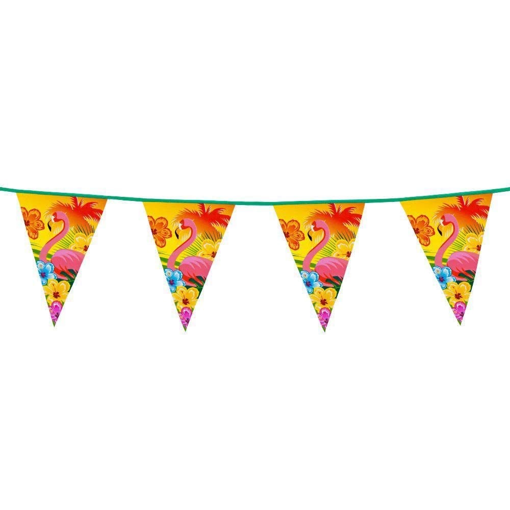 Презер 10119687 Разноцветные вращающиеся флажки с гибискусом Фламинго 2490₽