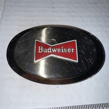 Budweiser Beer Gold Belt Buckle Vintage Rare Fast Free Shipping