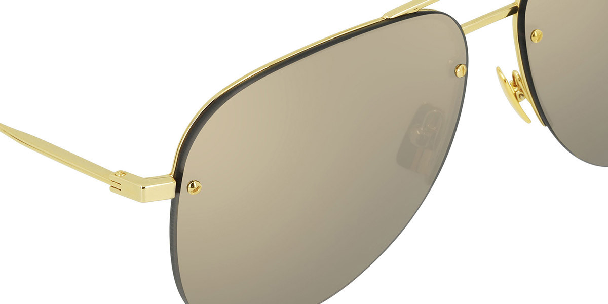 Saint Laurent Classic 11 M Sunglasses Gold Bronze Mirror 59 Saint Laurent Classic 11 M Sunglasses Gold Bronze Mirror 59