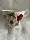 Allyn Nelson Collection FBC Teacup & Saucer Red & White Roses Floral (267e) — photo 4