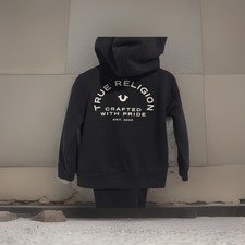 Size 2T - True Religion Hooded Sweatsuit Black