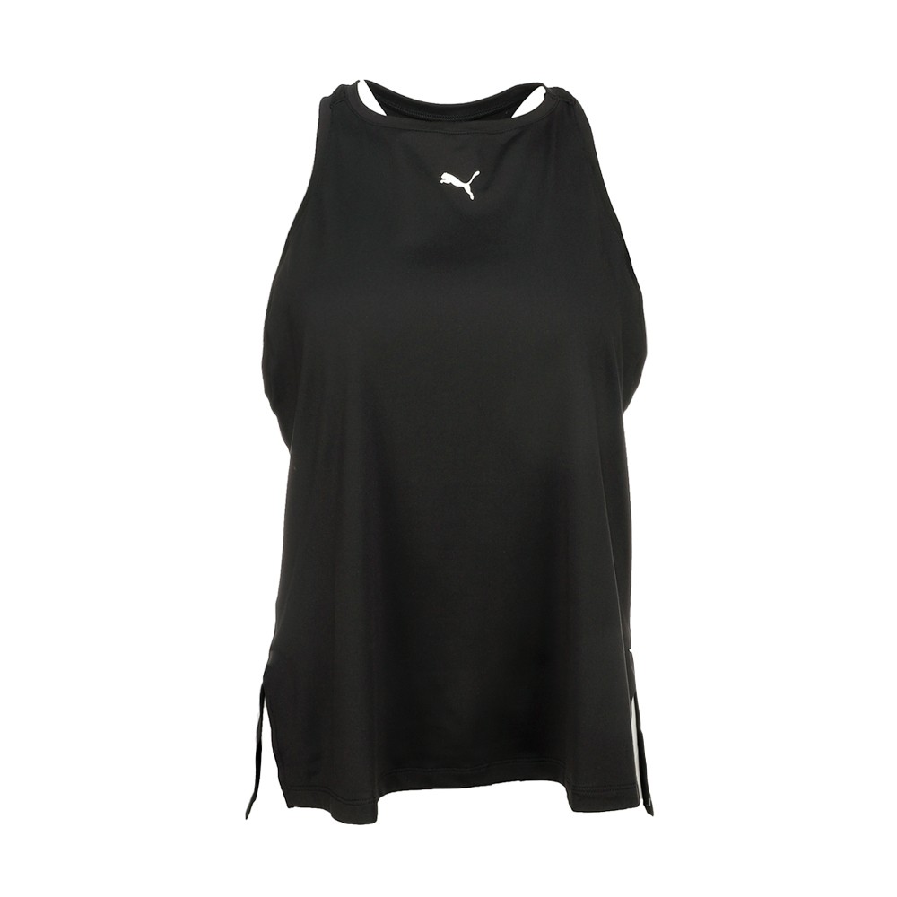 PUMA Cloudspun Racerback Crew Neck Athletic Tank Top Womens Black Casual  Athlet