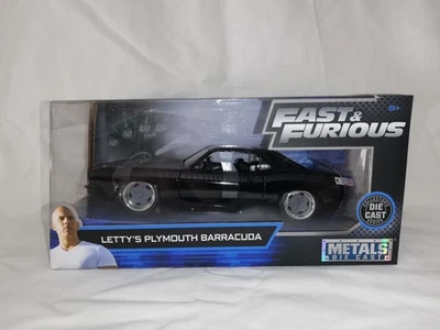 LETTY'S PLYMOUTH BARRACUDA 1970 FAST & FURIOUS JADA TOYS 1/24 neuve en boite - Photo 1/4