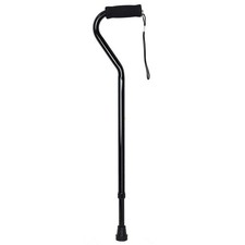 McKesson Cane, Offset-Handle, Aluminum, Black, Adjustable Height 30 in to 39 ...