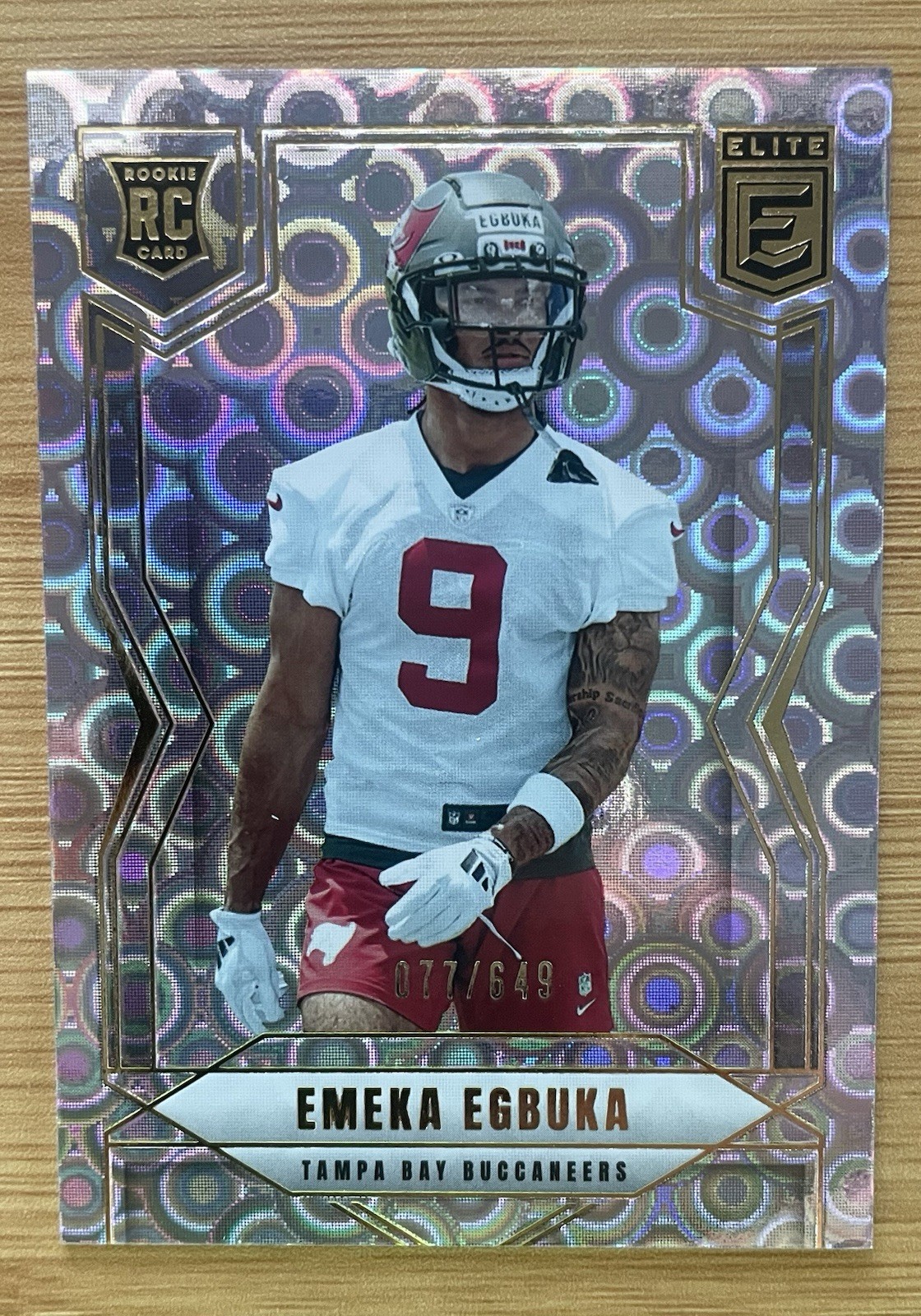 2025 Donruss Elite Emeka Egbuka #102 Lavender Pyramids /649 RC