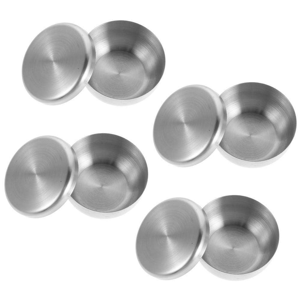 4 Pcs Stainless Steel Shaving Soap Bowl Bowls for Men Korean