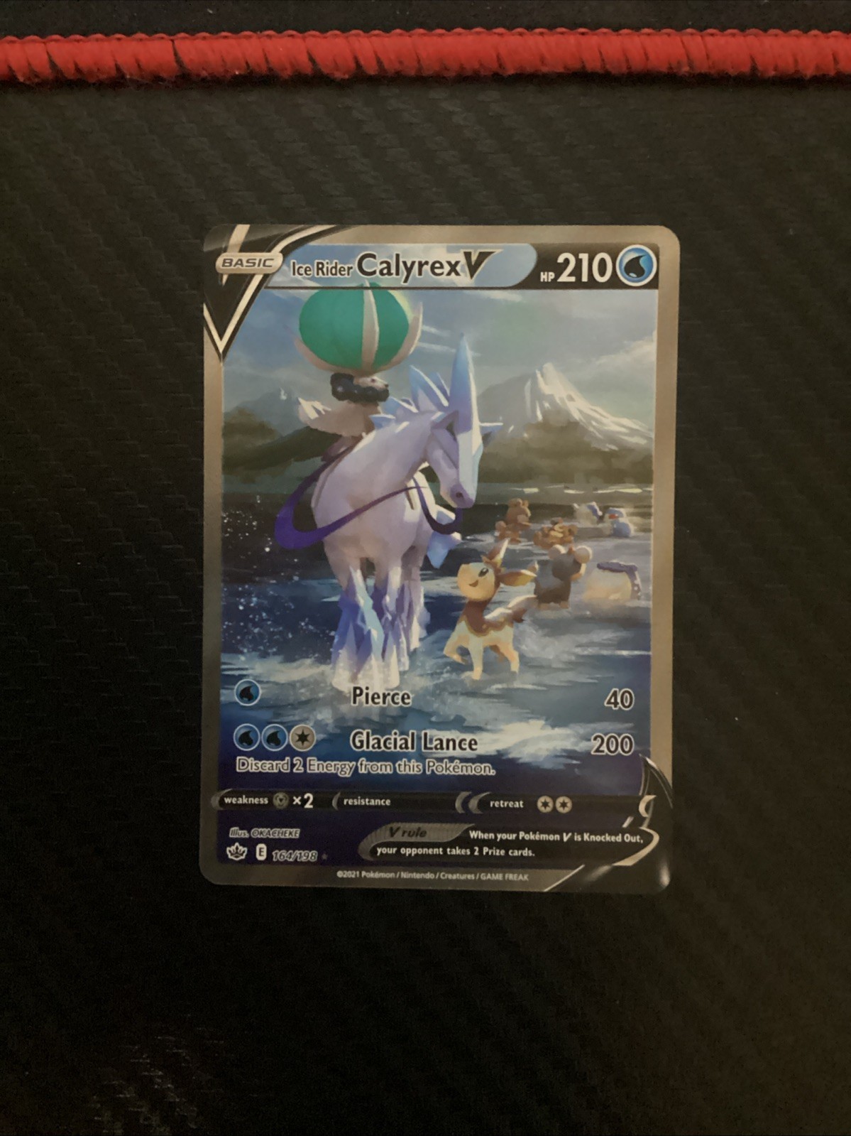 Pokemon Chilling Reign Ice Rider Calyrex V 164/198 Alternate Art Full Art NM
