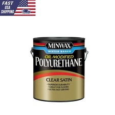 Water Based Oil-Modified Polyurethane Satin Clear 1 Gallon Furniture Woodwork