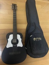 Martin LX schwarze Akustikgitarre mit weißem Schlagbrett Mod geringe...