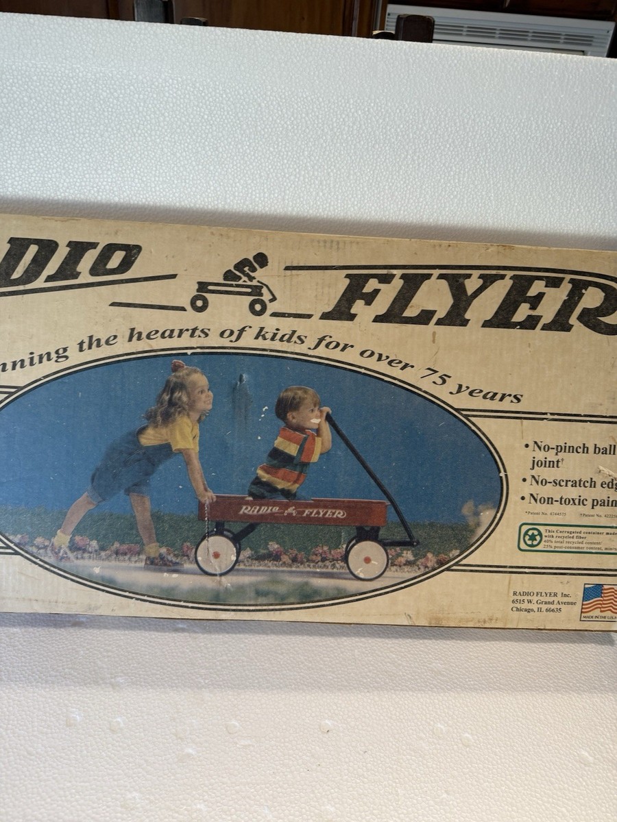 1990's Radio Flyer 34” Steel Red Wagon Model #98 New Opened Open