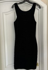 Chanel CC Logo Button Stretch Knit Sleeveless Dress Sz 42 Womens