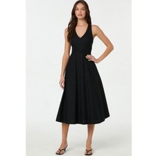 ASTR The Label Black Cross-Back Sleeveless Midi Dress size small new with tags!