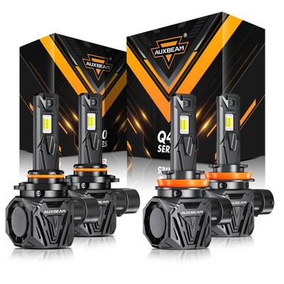 AUXBEAM Canbus 9005 H11 LED Headlight Bulbs Kit High Low Beam White 60W 90W 120W