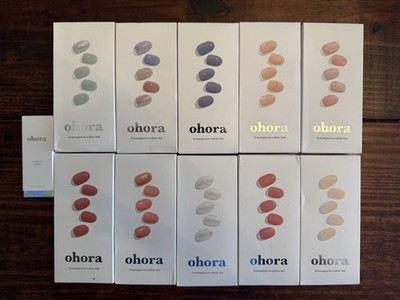 Lot (11) New Sealed Boxes Ohora Semicured Gel Nail Strips & Pro Glossy Top Gel