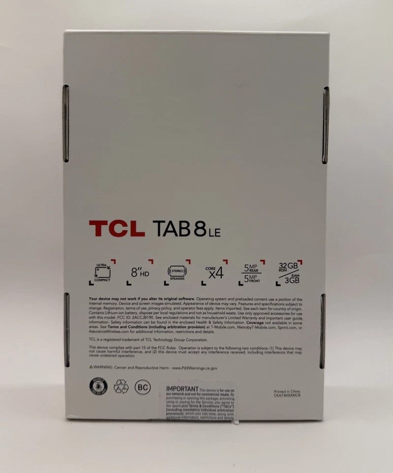 KIT TLC TAB 8 LE 32GB Gris (PCS METRO) WI-FI/Nuevo Foto 3 de 4