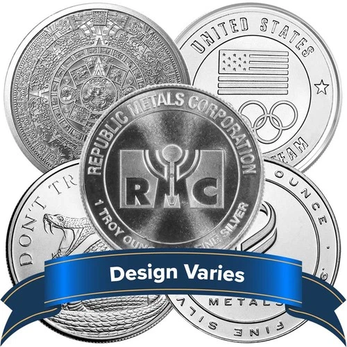 Lot of 5 - 1-oz Silver Round .999 Fine Secondary Market