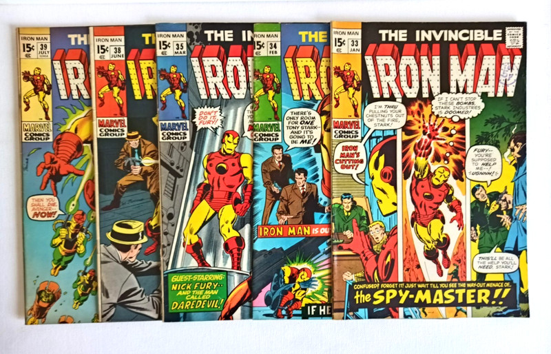 Iron Man Silver Age Lot x 5 | #33, 34, 35, 38, 39 | Marvel Comics 1969 - | FN/VF
