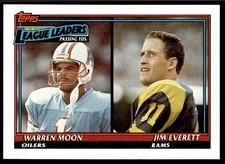 1991 Topps Warren Moon/Jim Everett Houston Oilers/Los Angeles Rams #8