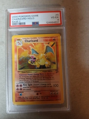 Pokémon Charizard Base Set 2 Holo Rare 4/130 PSA 4
