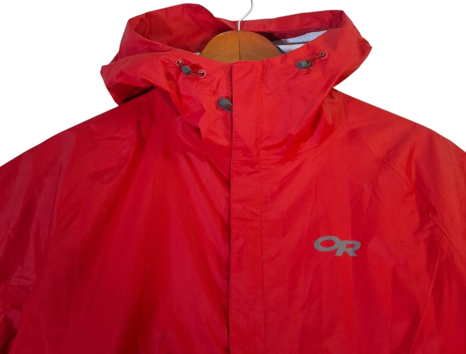 Chaqueta cortavientos Outdoor Research Apollo Ventia Rain Shell roja para hombre mediana Foto 3 de 4