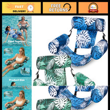 Inflatable Pool Floats for Adults - 2 Pack Lounge Chairs  Heavy Duty Pool Noodl