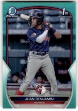 2023 Bowman Chrome Juan Benjamin Prospects Aqua Refractor #/125 #BCP-151